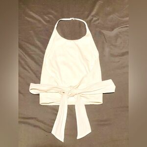 Anthropologie Cream Linen Halter Top - Size Medium ~
Chic & Lined with Tie-Back!